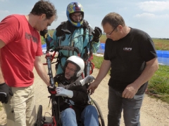 Journée d'entrainements aux vols avec fauteuil