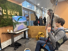 notre simulateur de vol à la Porte Ouverte de la MDPH