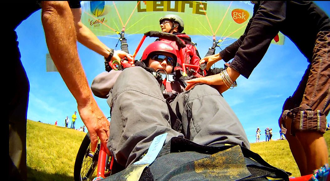 Image Handiciel durant les Championnats de France parapente dans les Vosges