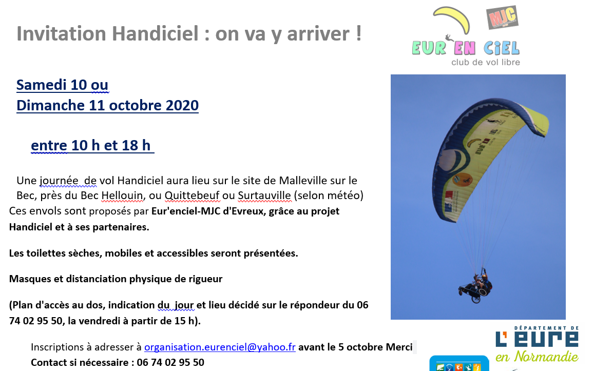 Image Handiciel, samedi 10 ou dimanche 11 octobre 20