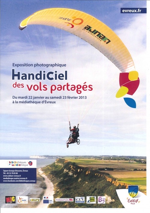 Exposition "Handiciel - des vols partagés" - APF France handicap dans l'Eure (27)