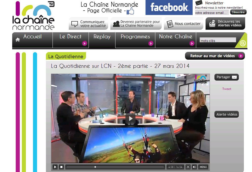 Image Sommes passés en direct au journal TV  La Chaine Normande