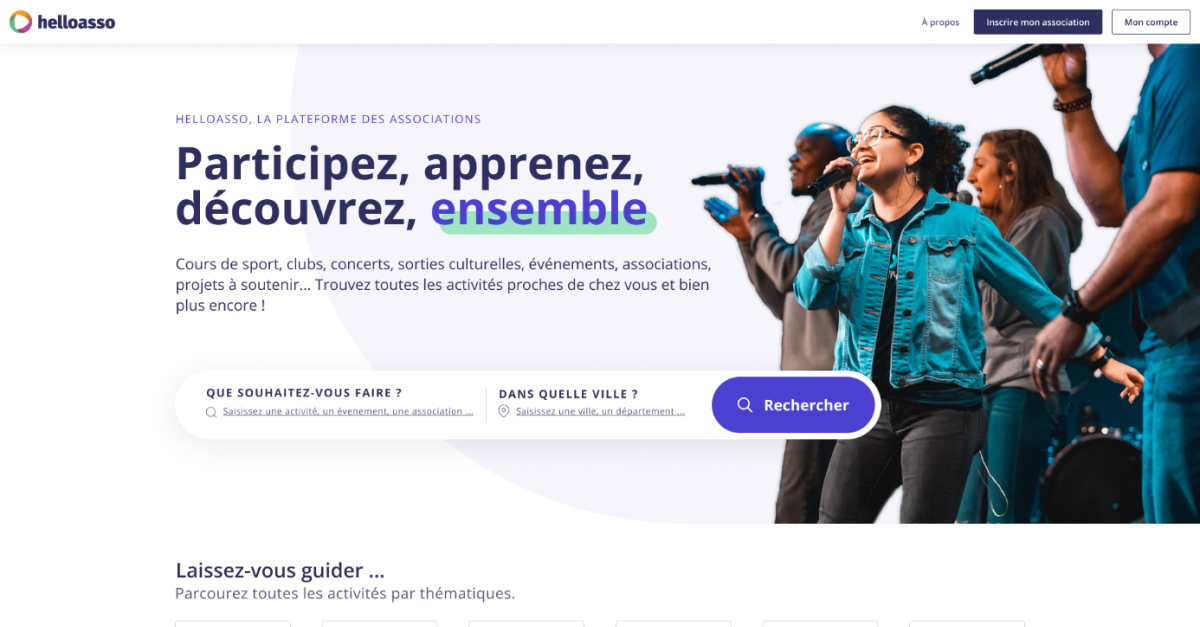 HelloAsso, la plateforme qui connecte les projets et activités associatifs aux Français !
