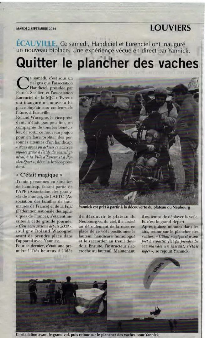 Image Article Paris Normandie journée Handiciel 30 aout 2014