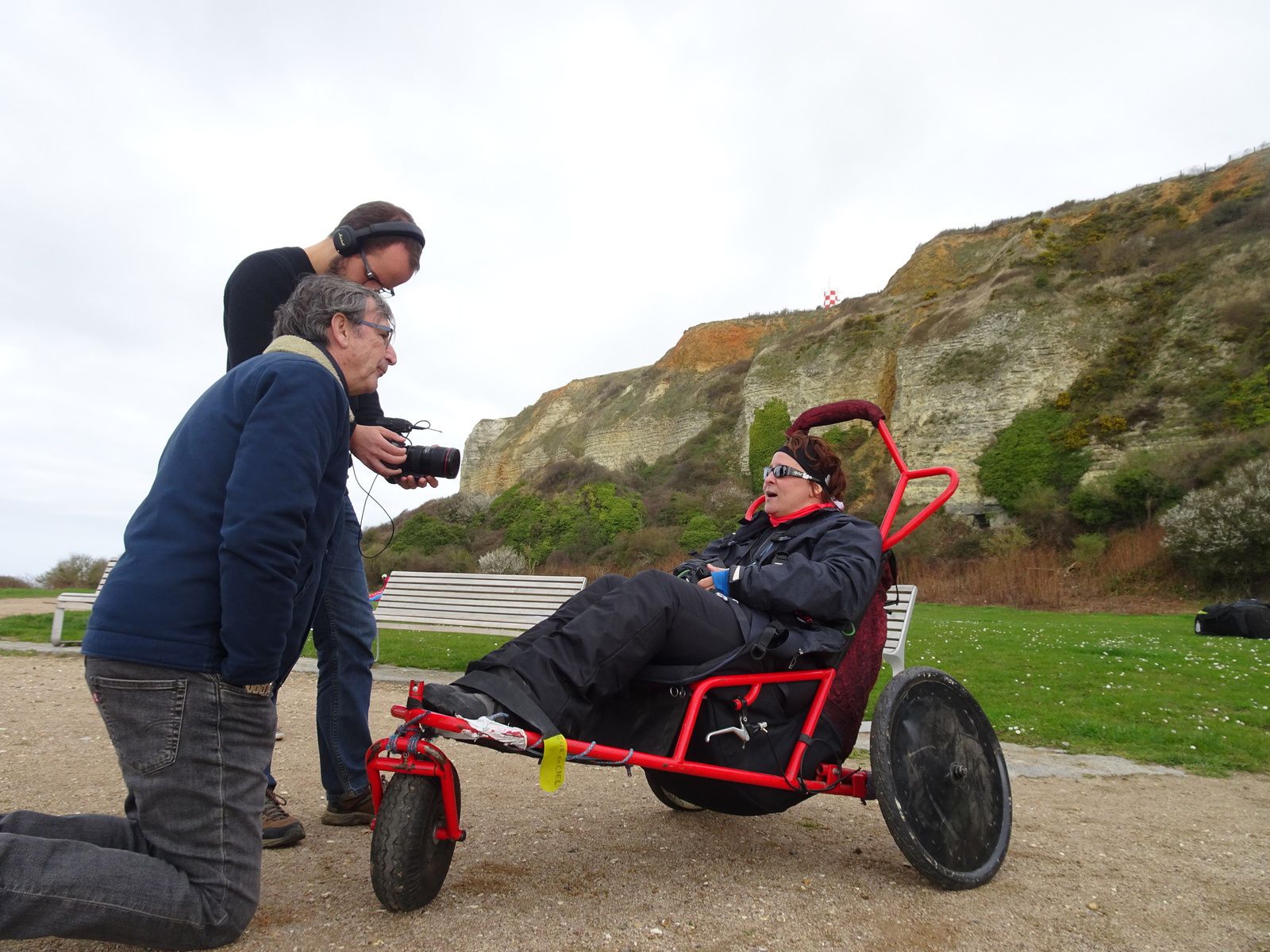 Image Sortie Handiciel tournage Pour la FFVL et le CNOSF